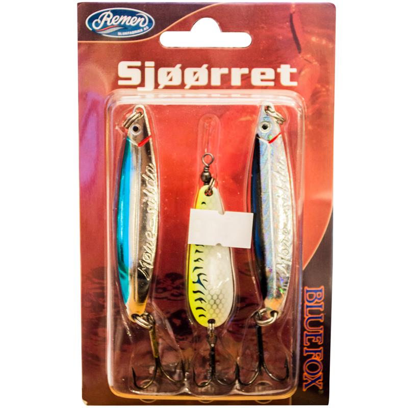 Remen Sluksett Blue Fox Sjøørret 3-pack