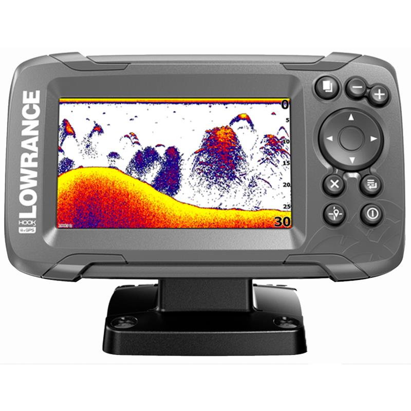 Lowrance Hook2 4X ekkolodd, GPS 4" skjerm, Bullet svinger