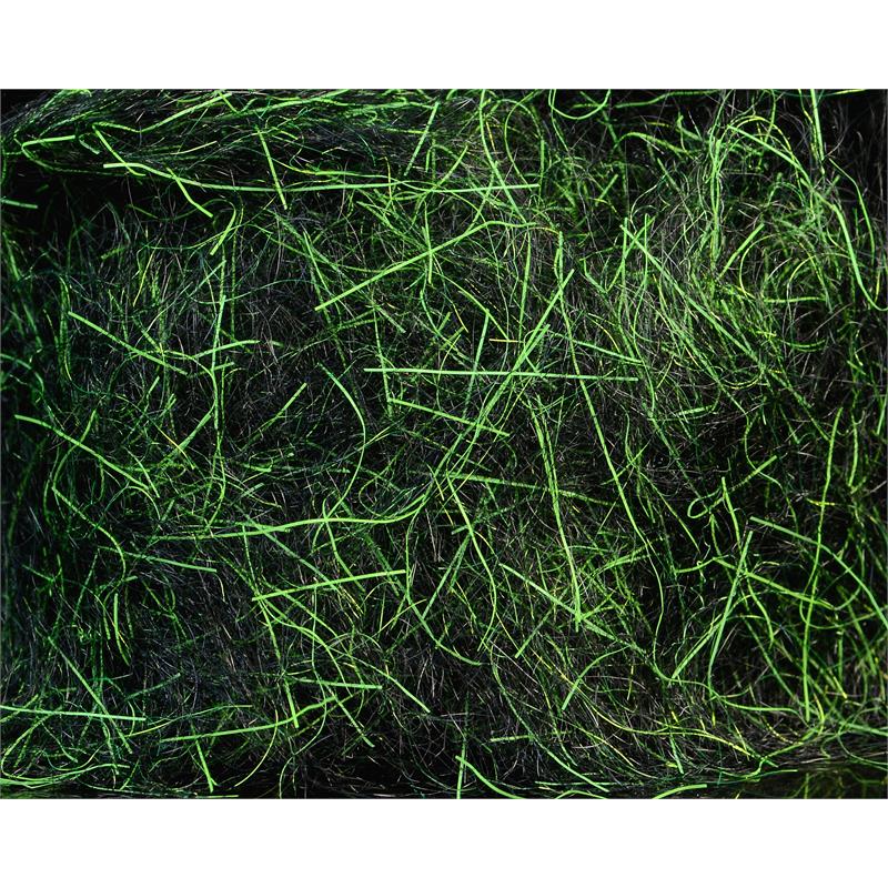 Spawn's UV Simi Seal Dubbing Black / UV Chartreuse Green