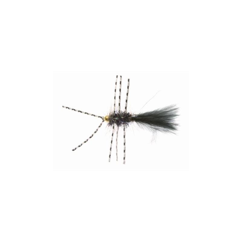 Gold Bead Crystal B. Rubber Leg Black #8 Kjøp 12 fluer få gratis flueboks