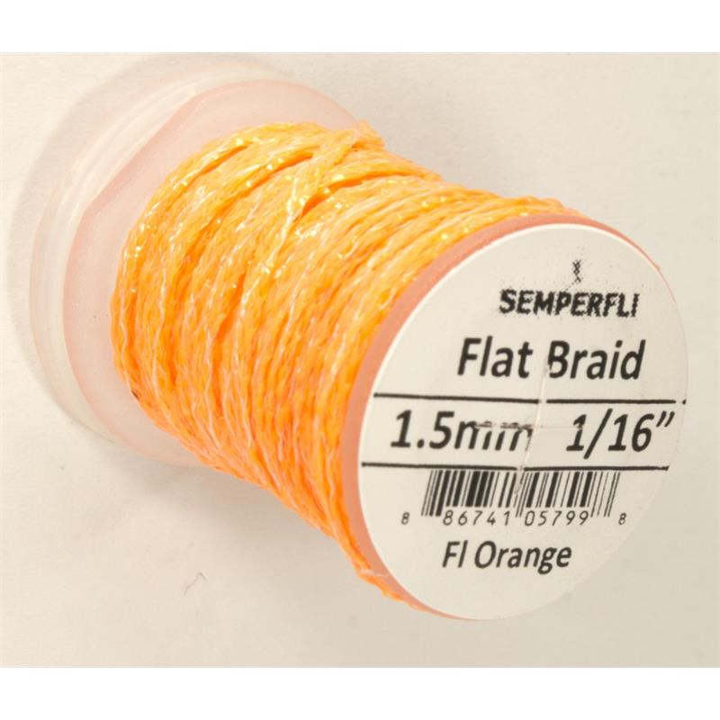 Semperfli Flat Braid 1,5mm Fl. Orange
