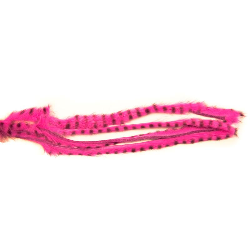 Barred Rabbit Zonker - Fl. Pink The Fly Co