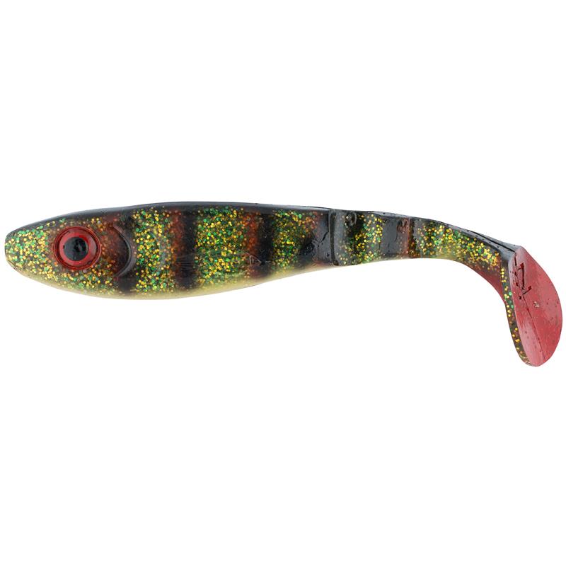 Svartzonker McPike Greenglitter YP 18cm Skaper vibrasjoner på dyp og grunt vann