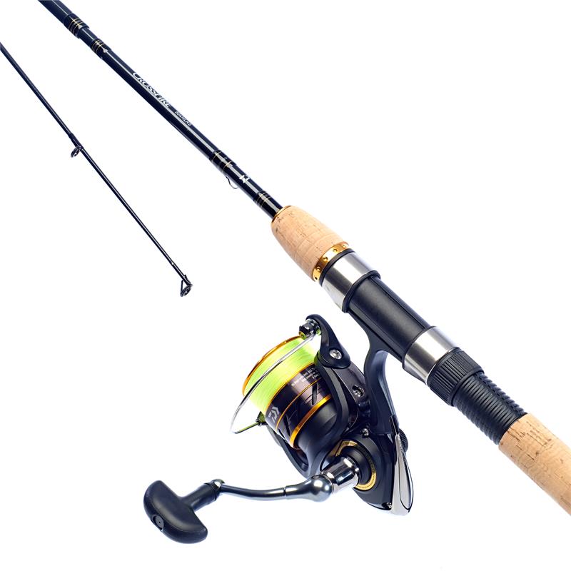 Daiwa Crossfire X Combo 9' 5-25g Stang og snelle med påspolet sene