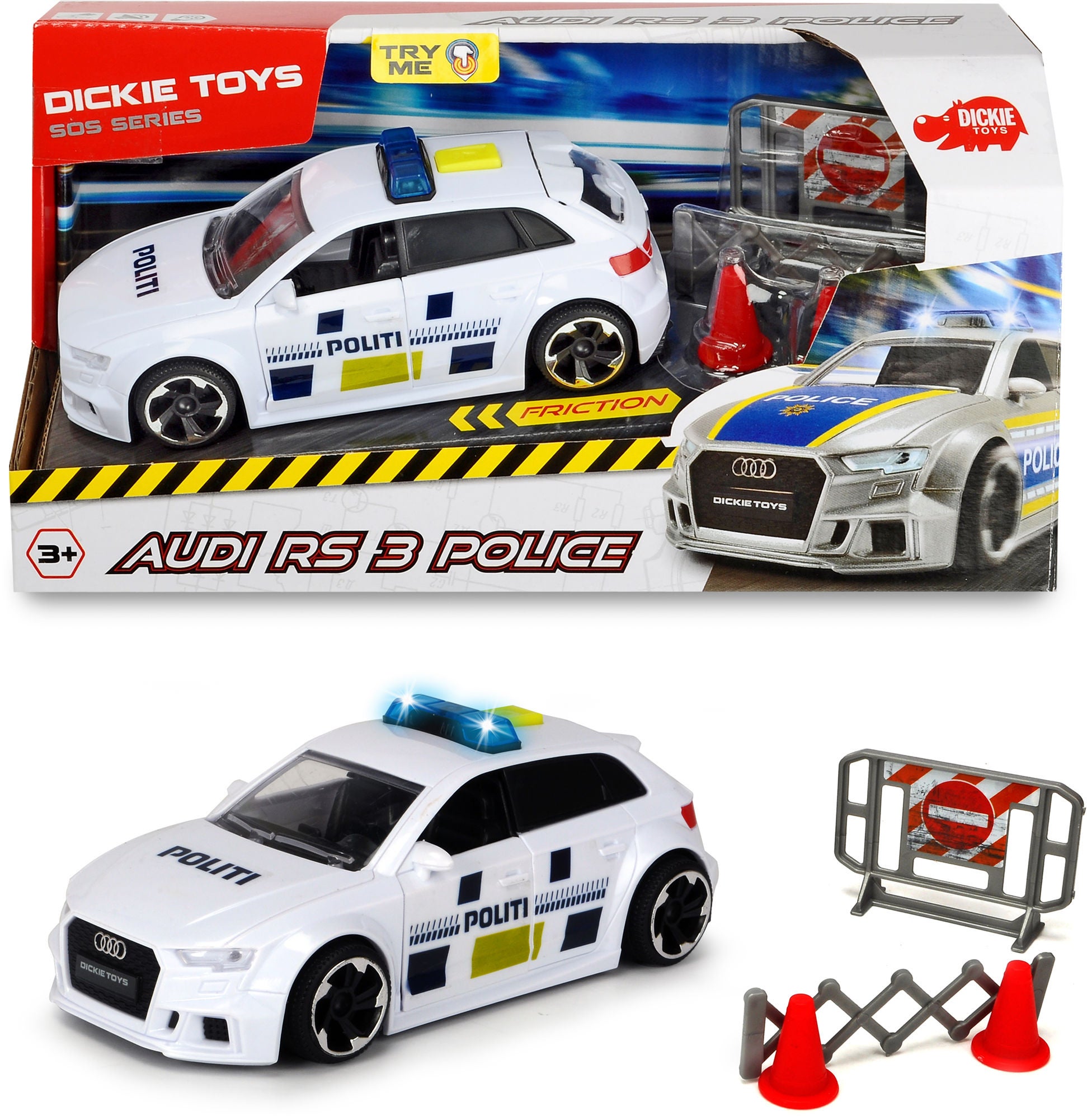 Dickie SOS Audi RS3 Politibil - NO