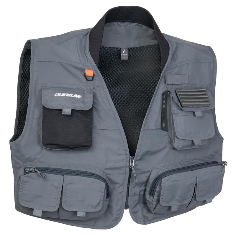 Guideline Laxa Fly Vest Grå M Fluevest med topp funksjonalitet