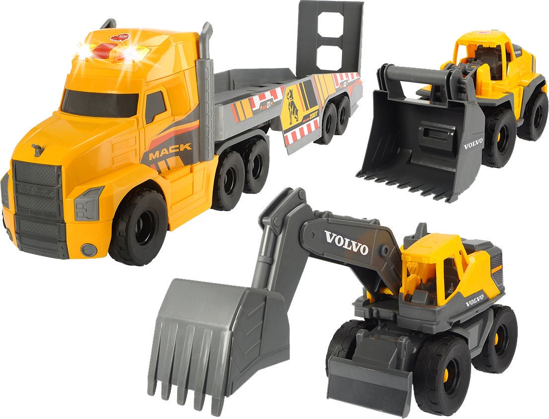 Dickie Toys Volvo Lastebil Med 2 Kjøretøy