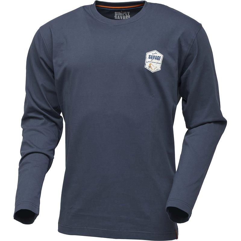 Savage Gear Rex Tee Long XL Langermet t-shirt, blå - Simply Savage