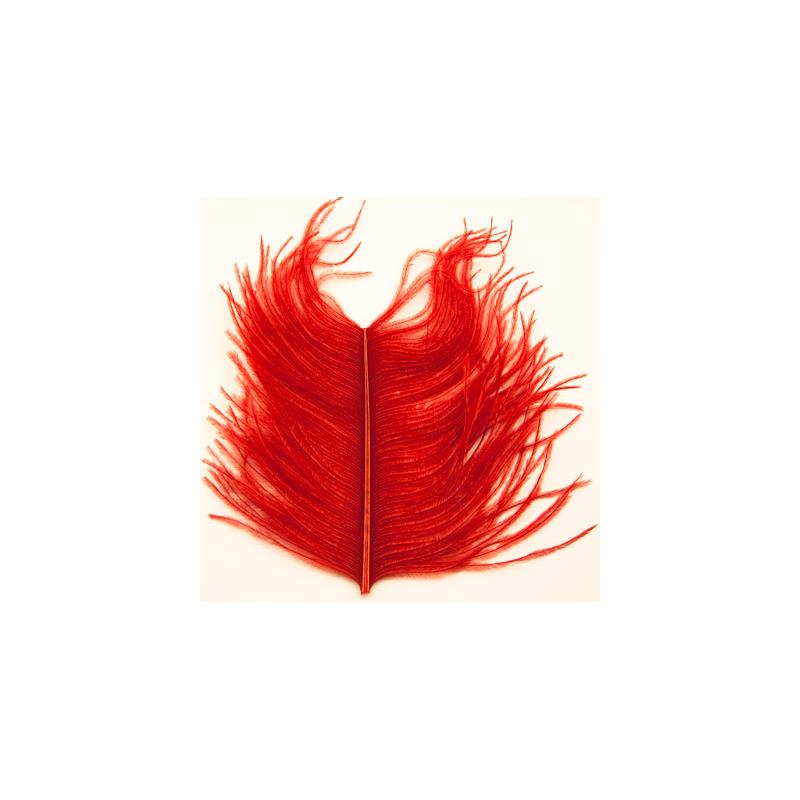 Ostrich Herl - Red Wapsi