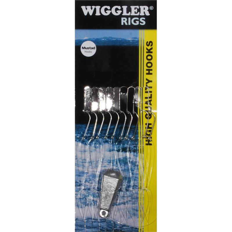 Wiggler Sildehekle 28g, 10 kroker Rig med 10 kroker, #4, 0,35mm