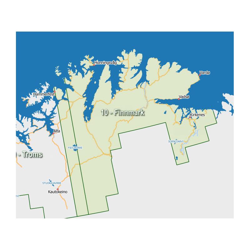 TOPO Norway Premium 10 Finnmark 1:20000 Kart på microSD minne, Versjon 2