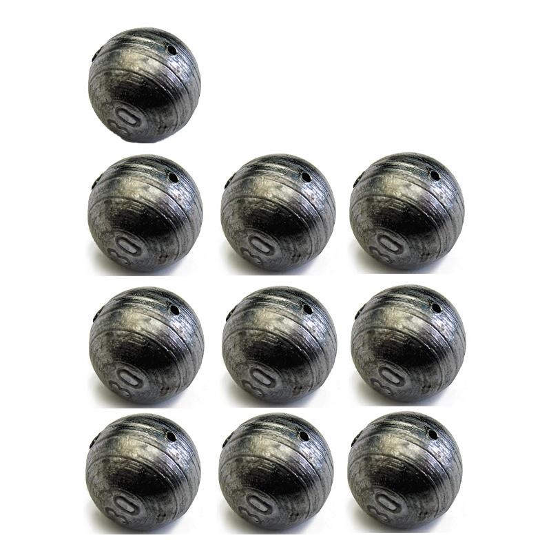 Kulesøkke Bly 4g Bly kule med hull, 10pk
