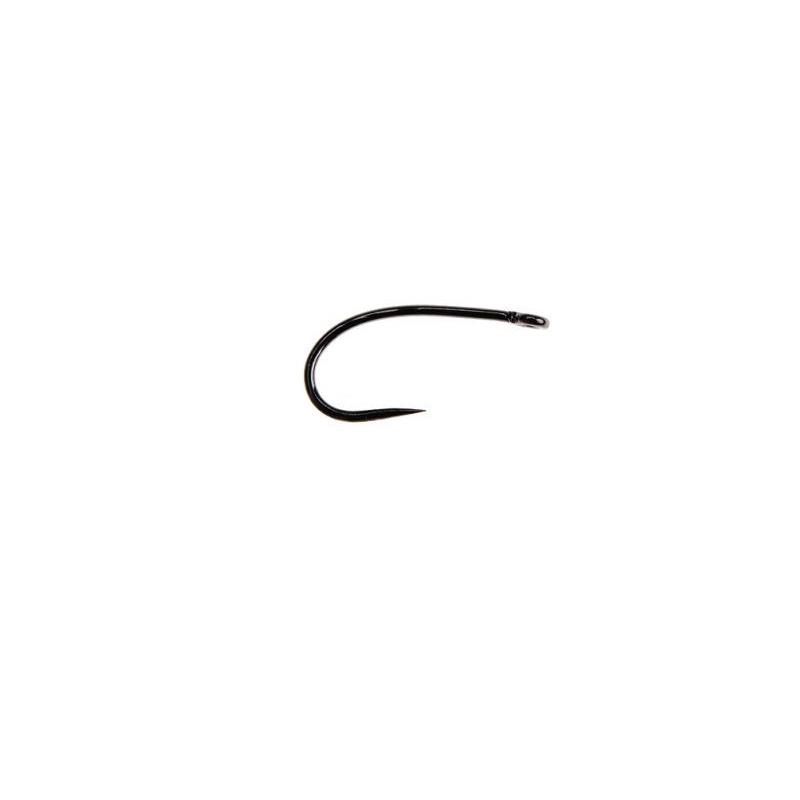 Ahrex FW511 Curved Dry Fly #12 Barbless - Sort finish - 24 stk