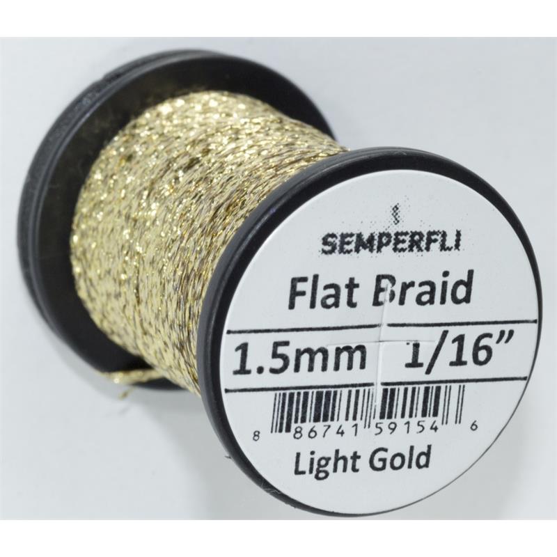 Semperfli Flat Braid 1,5mm Light Gold
